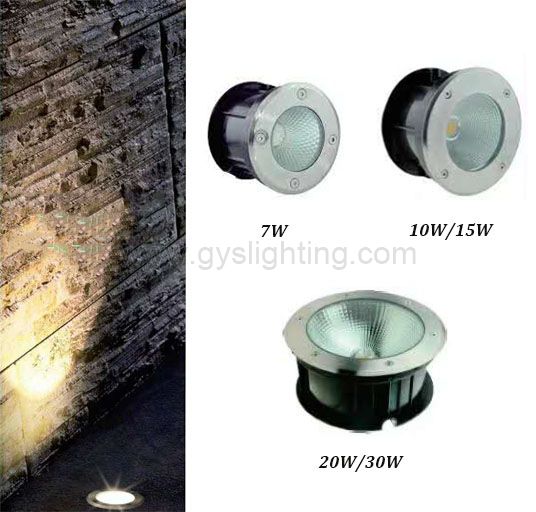 7W/10W/15W/20W/30W COB LED Inground Light Uplight 30-45 degrees