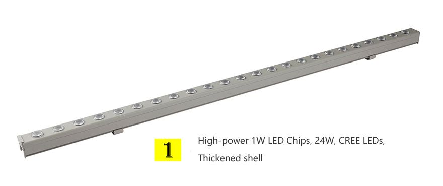12W/18W/24W small LED Linear Wall Washer Strip Light Waterproof IP65